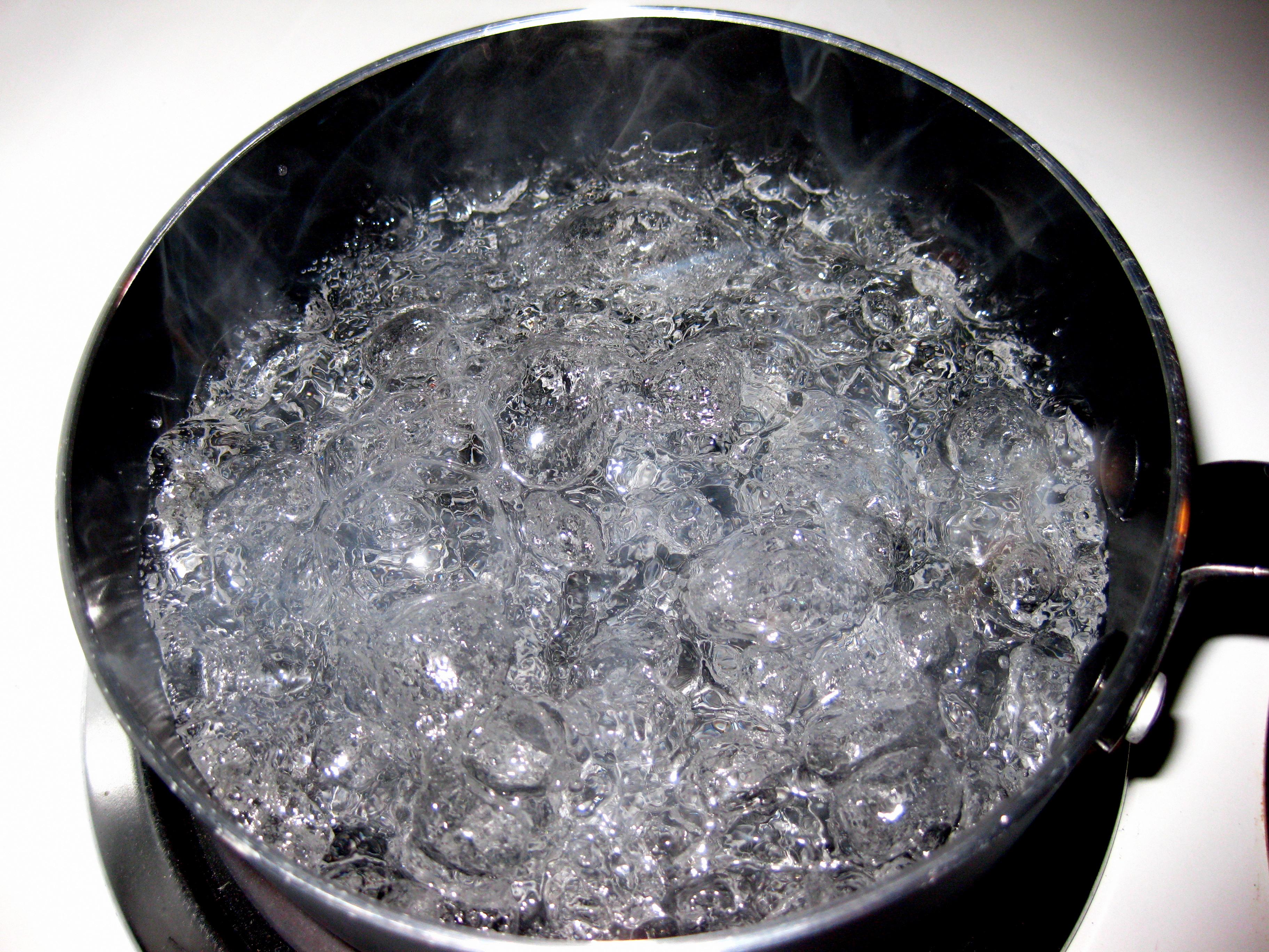 If you need to boil water, always start with cold water from the tap. Hot water is never safe to cook with or drink.