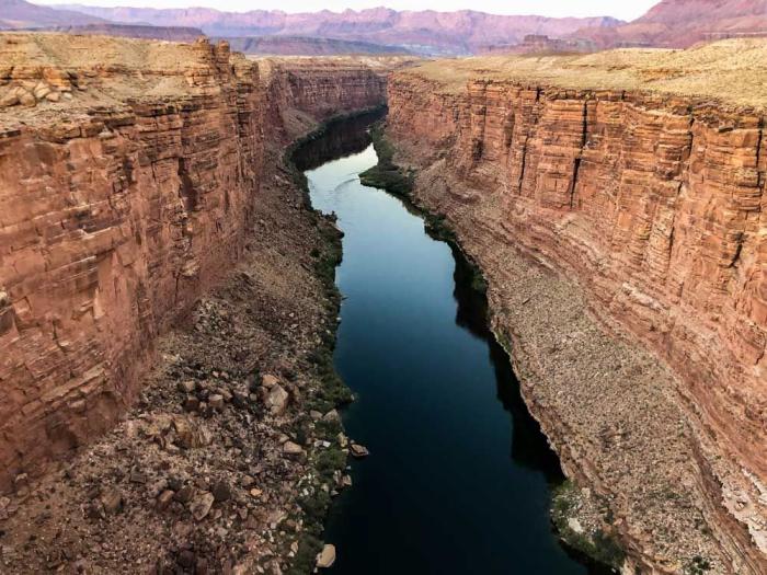 River cuts through a canyon