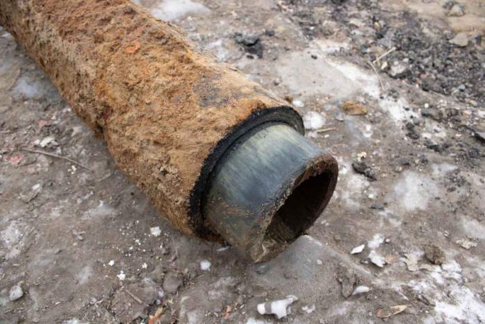 Close-up of an old pipe